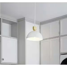 Frosted Glass Shade 3-Light Brushed Brass 23.6 in Vintage Light picture
