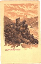 Germany Burg Rheinstein Castle Undivided Back Postcard c1905 Kunstanstalt picture