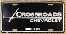 Crossroads Chevrolet Booster License Plate Beckley West Virginia Chevy Dealer picture