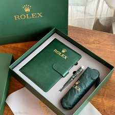 Hot Rolex VIP Gift Set Green Pen Notebook Umbrella Luxury Rare picture