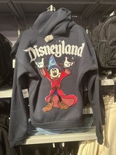Disneyland Sorcerer Mickey Hoodie Navy | Fantasia Mickey Adult Multiple Sizes picture