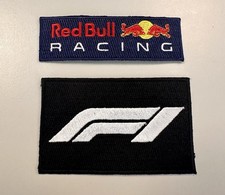 Ultimate Patch 2 Pack Formula One F1 Racing Iron on Patches Red Racing 3.5” picture