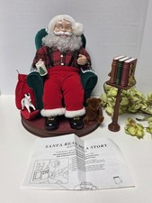 1999 AVON Santa Read Me a Story Animated w/Accessories Complete Tested Read picture