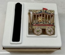Estée Lauder Solid Perfume Compact 2002 Circus Lion Cage Box & Pouch picture