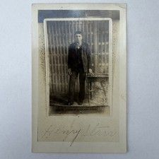 RPPC Outlaw Henry Starr Frank Jackson Bank Robber Jail Photo Postcard picture