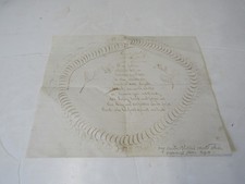 c.1850's Lord's Prayer Double Sided Calligraphy Port Hope MI Handwriting picture