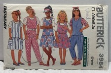 Butterick 3984 Size 7-8–10 Top, Jumper, Jumpsuit *PREOWNED* USED VINTAGE  picture