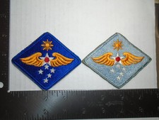 2 Original WWII US Far East Air Forces FEAF Royal & Sky Blue Shade Variant Patch picture