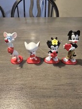 1997 Animaniacs Pinky And The Brain Valentine's Day PVC Figures Elmer's WB Lot  picture