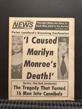1973 The National News Extra Newspaper, Peter Lawton’s, Marilyn Monroe (VRN10L) picture