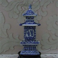 China Old Of Blue And White Porcelain pagoda picture