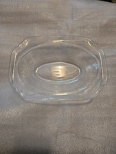 Vintage Clear Pressed Glass Relish / Celery Dish – Elegant Scroll Pattern... picture