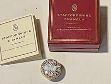 Staffordshire Enamel Trinket PILL Box 