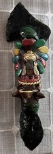 Mexican Aztec Eagle Warrior Novelty Obsidian Hatchet Dagger 12” BF27FS picture