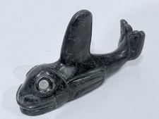 Canadian Inuit Hand Carved Soapstone Jade Orca Killer Whale Sculpture Greg Wolf picture