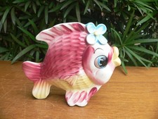 Vintage Anthropomorphic Fish Young Lady Wall Pocket Planter~Lefton, Enesco etc? picture