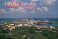Cruise Ships in Nassau, The Bahamas, Sparkling Turquoise Waters --- Postcard picture