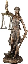 Themis Greek Goddess Of Justice Cold Cast Bronze Finish Sculpture picture