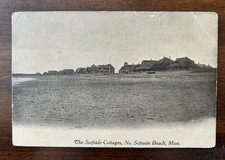 NORTH SCITUATE MINOT MA MASS~Surfside Cottages and Beach~1912 Postcard 