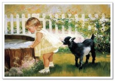 Lovely children-flowers of life Pretty girl KIDS & Kid ART NEW modern Postcard picture