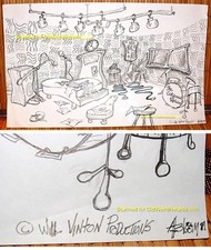 CALIFORNIA RAISINS ORIGINAL ART LOT 6pcs 1989 CLAYMATION Vinton BAND BACKGROUNDS picture