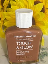 VINTAGE REVLON TOUCH & GLOW POLISHED AMBERS CINNAMON BRONZE MOISTURIZING MAKEUP picture