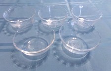 Set of 5 Pyrex # 463 Custard Cups Regular Glass Scalloped Edge 3 Rings 1.75 ML picture