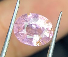 1.50 Ct Natural Pink Sapphire Loose Gemstone, Oval Cut Light Pink Corundum, picture