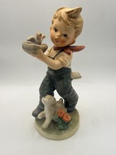 Vintage Napcoware Japan Boy Bird Nest Dog Figurine #8796 7.25” * picture