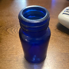 Small Cobalt Blue Glass Bottle 2 oz Volume picture
