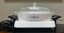 Vintage Trefoil Variant Corning Ware P-12-ES Electromatic Skillet With Lid picture