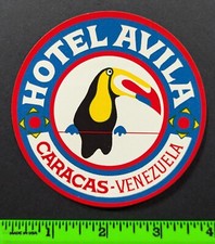 Vintage Hotel Avila Caracas Venezuela Toucan Label picture