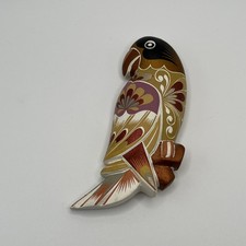 Vtg Colombian Mopa Mopa Wood Parrot Wall Hanging Barniz de Pasto Bird 5
