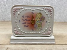 Vintage 2001 Enesco It`s Time To Bless Your Own Day Porcelain Clock Tested-Works picture