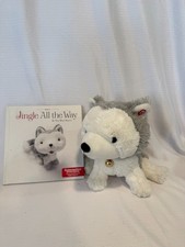 HALLMARK Jingle All The Way Interactive Plush Husky Buddy & Story Book Works picture