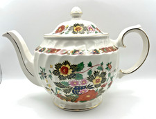Vintage Windsor or Sadler Teapot with Oriental Floral Design, 6.5