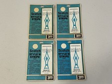 4 Vintage Scotch Style ‘N Stripe Tape Decal Pinstripe Motorcycle Rat Hot Rod NOS picture