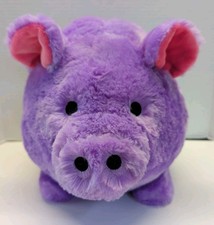 Plush Piggy Bank FAB NY Purple Large Money Bank 10 Inches Tall  picture