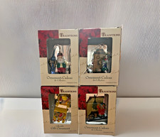 Set of 4 Vintage Traditions Collectable Gift Christmas Ornament  picture