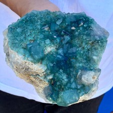 4.7LB natural super beautiful green fluorite crystal ore standard sample picture