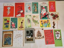 Lot Of 20 Vintage Christmas Cards 1960-2000 W/Original Envelopes NOS Disney picture