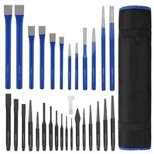 WORKPRO 30 PCS Heavy Duty Punch and Chisel Set with Roll Pouch, Cold Chisels NEW picture