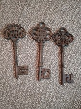 Three Large 12” Ornate Skeleton Keys picture