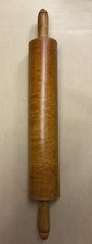 Antique Birdseye Tiger Maple Wood Rolling Pin 18.75” picture