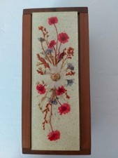 Reichlin Wooden Floral Music Jewelry Box Handmade Switzerland Raindrops Keep Fal picture