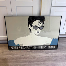 Vintage 1983 Mirage Editions Patrick Nagel Framed Portrait Print 34x23 picture