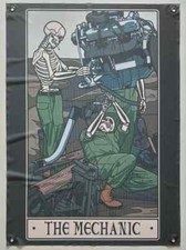 Ukrainian Morale Banner “The Mechanic” Army Flag 60x90 cm Soldier Motivation Art picture