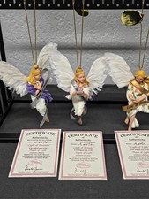 Ashton Drake Angels of Light Ornament Set 3 Judith Meyeraan COA Boxes 1998 picture