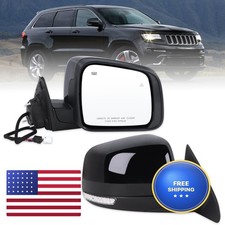 Lqito Right Passenger Mirror 2014-2021 Jeep Grand Cherokee 2022 WK Black Heated picture