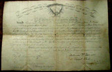 CIVIL WAR  PADUCAH KENTUCKY 49th ILLINOIS COMMISSION 1865 picture